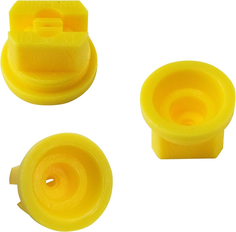 PDETVEO 10pcs Flat Fan Spray Tip, 110 Degree Plastic Flat Fan Sprayer Nozzles 0.2mm Orifice Diameter for Agricultural, Cleaning, Cooling, Yellow - Image 2